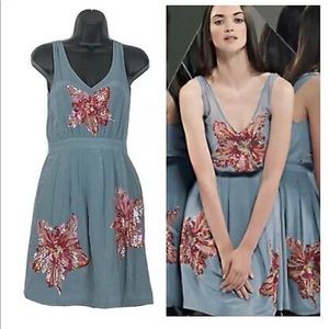 Anthropologie Dress with Sequin Flowers